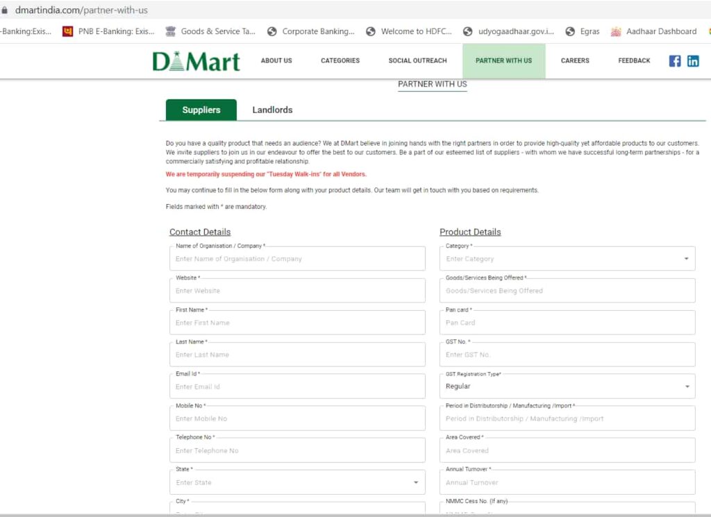 How to get D Mart Franchise